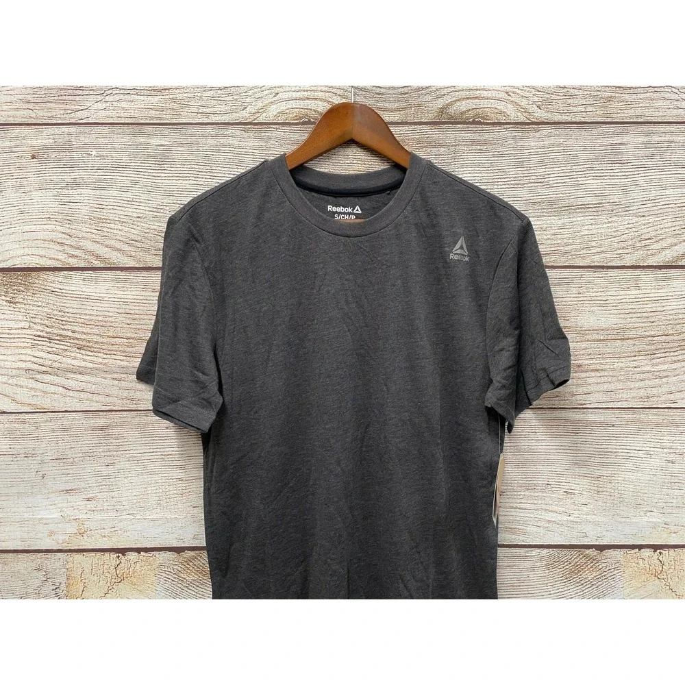 Reebok Performance Shirt Mens Size Small Grey Regular Fit Jolt SS Top Shirt New